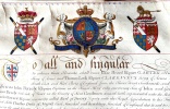 Certificat de noblesse donnant droit à John Bazely Esquire, capitaine de la Royal Navy, le droit d'utiliser les armes et emblèmes de sa famille au ...