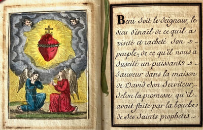 Beni soit le seigneur, le dieu d'Israël de ce qu'il a visité et racheté son peuple [...]