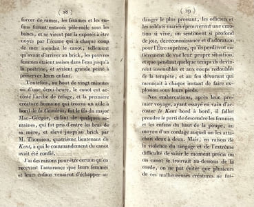 Récit de la perte du bâtiment de la compagnie des Indes le Kent par un des officiers qui se trouvaient à bord.