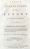 CANDID REFLECTIONS ON THE REPORT .... [MORDAUNT (Sir John), FOX (Henry, Firs...