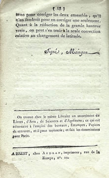 Instruction sur le nouveau quartier de réduction, et sur son usage dans différentes méthodes proposées pour la détermination de la latitude, par des ...