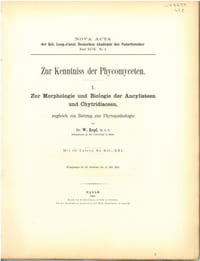 Zur Kenntniss der Phycomyceten. I : Zur Morphologie und Biologie der Ancylisteen und Chytridiaceen, zugleich ein Beitrag zur Phytopathologie.