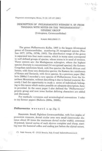 Description of Philharmostes werneri n. sp. from Tanzania with notes on the "Philharmostes" generic group (Coleoptera, Ceratocanthidae).