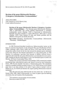Revision of the genus Ebbrittoniella Martinez (Coleoptera : Scarabaeoidea : Ceratocanthidae).