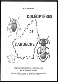 Coléoptères de l'Ardèche. Premier supplément à l'inventaire de J. Balazuc (1984).