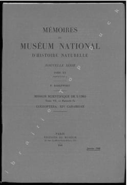 Coleoptera, XIV : Carabidae : Siagoninae, Scaritinae, Apotominae, Lachnophorinae, Harpalinae, Masoreinae, Chlaeniinae, Oodinae, Licininae, Lebiinae, ...
