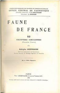 Faune de France. 52. Coléoptères Curculionides (Première partie).