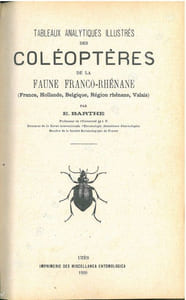 Tableaux analytiques illustrés des coléoptères de la faune franco-rhénane (France, Hollande, Belgique, région rhénane, Valais), Adephaga, famille I : Cicindelidae.