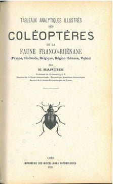 Tableaux analytiques illustrés des coléoptères de la faune franco-rhénane (France, Hollande, Belgique, région rhénane, Valais), Adephaga, famille I : ...
