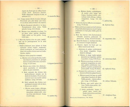 Tableaux analytiques des coléoptères de la faune franco-rhénane (France, Hollande, Belgique, région rhénane, Valais), famille I : Cicindelidae, ...