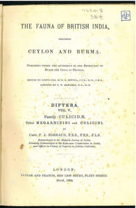 The fauna of British India, including Ceylon and Burma. Diptera. Vol. V. Family Culicidae. Tribe Megarhinini and Culicini.