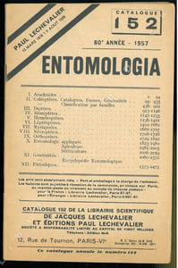 Entomologia, catalogue 152, 80° année.