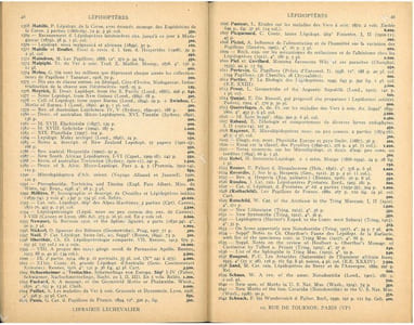 Entomologia, catalogue 152, 80° année.
