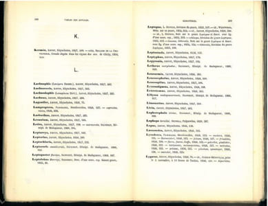 Annales de la Société Entomologique de France, tables générales alphabétiques et analytiques divisées par ordre d'animaux, 1832 - 1860.