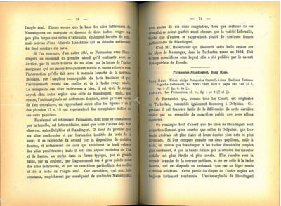 Les Parnassiens de la faune paléarctique.
