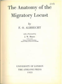 The anatomy of the migratory locust.