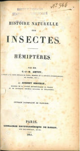 Histoire naturelle des insectes. Hémiptères.