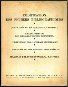Codification des fichiers bibliographiques.