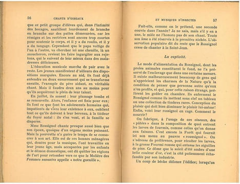 Chants d'oiseaux et musiques d'insectes.. Roland, Marcel