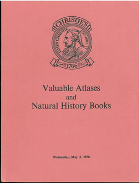 Valuable atlases and natural history books, wednesday, may 3, 1978.. Anonyme,