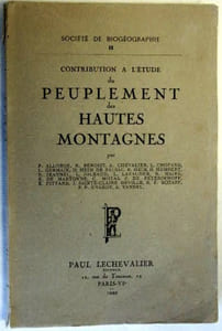Contribution à l'étude du peuplement des hautes montagnes.