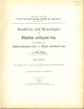 Dentition und Kranologie des Elephas antiquus Falc. mit Beiträgen über Elephas primigenius Blum. und Elephas meridionalis Nesti. I Abschnitt.. Pohlig, ...