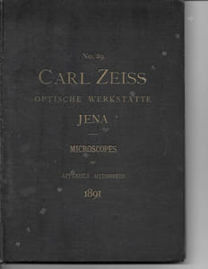 Carl Zeiss Optische Werkstaette, Jena. Microscopes et Appareils accessoires. (No. 29).
