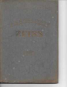 Microscopes et Appareils Auxilliaires. Extrait du catalogue 1924. Carl Zeiss. Jena. 