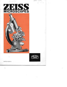Zeiss Microscopes. Carl Zeiss. Jena. 