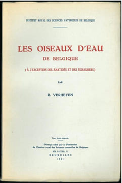 Les oiseaux d'eau de Belgique (à l'exception des anatidés et des échassiers).. Verheyen, René