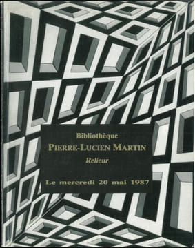 Bibliothèque Pierre-Lucien Martin, relieur. Vente du 20 mai 1987.. Anonyme,