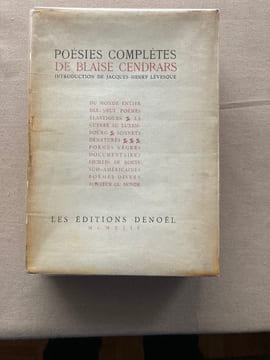 Poésies complètes.. CENDRARS, Blaise.