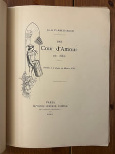 Une cour d'amour en 1886