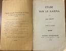 Etudes sur le Karma. BESANT, Annie.