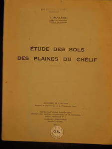 Etude des sols des plaines du Chélif.