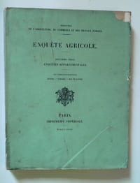 Enquête agricole. Deuxième série. Enquêtes départementales. 26e circonscription: Doubs - Vosges - Haute Saône.