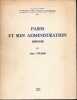 Paris et son administration (1800 - 1830). TULARD (Jean)