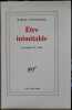 ETRE INIMITABLE Journaliers VI, 1960.. JOUHANDEAU (Marcel)