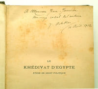 Le Khédivat d'Égypte, étude de droit politique.