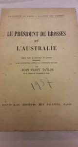 Le président de Brosses et l'Australie.