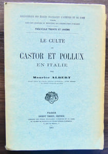 Le culte de CASTOR ET POLLUX en Italie.