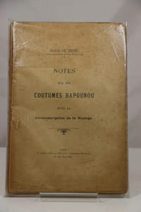 NOTES SUR LES COUTUMES BAPOUNOU.