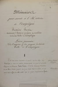 Mémoire pour servir à l'Histoire de Compiègne.