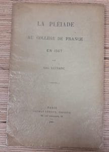La Pléiade au Collège de France en 1567.
