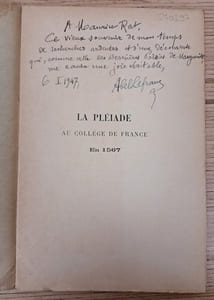 La Pléiade au Collège de France en 1567.