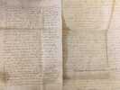 Réunion de 2 documents manuscrits du XVIe siècle.. [SALME Marc de]