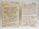 Lot de 26 lettres autographes signées, relatives à la charge de lieutenant du roi en Charolais (1776-1778) et 11 pièces manuscrites (requêtes, ...