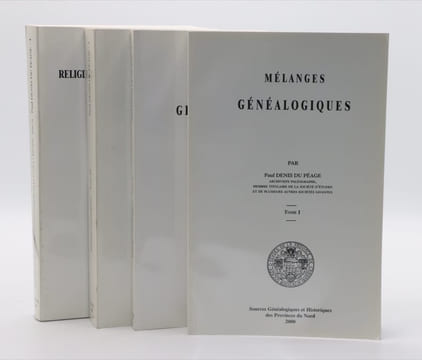 Mélanges Généalogiques - Religieux, religieuses et chanoines de Lille et de la région.. DENIS DU PEAGE (Paul)