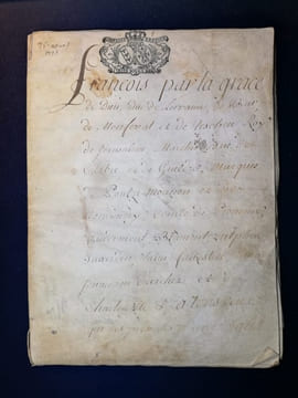 Document concernant Claude Joseph Aubertin de Givrecourt, seigneur de Bathelemont (marié à Christienne de Sarazin).. AUBERTIN DE GIVRECOURT - NANCY - ...