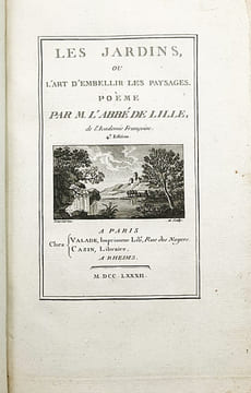 Les jardins, ou l'art d'embellir les paysages. Poème.. DELILLE (abbé)